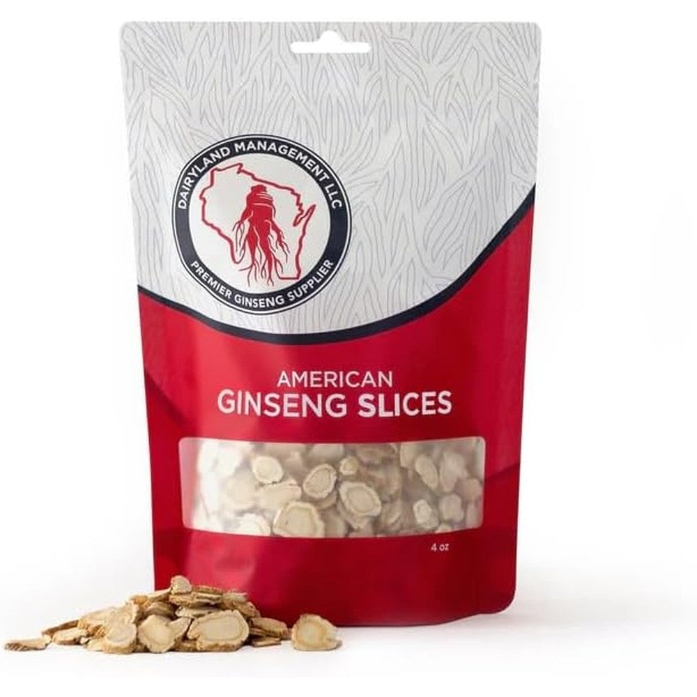 Dairyland Management American Ginseng Slices 4 Ounce front view