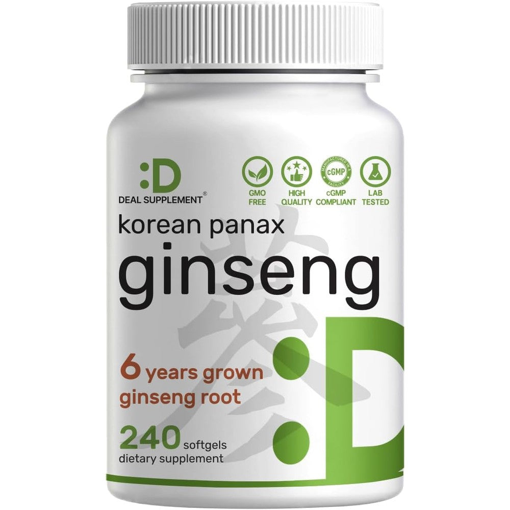 Deal Supplement Korean Red Panax Ginseng bottle front view