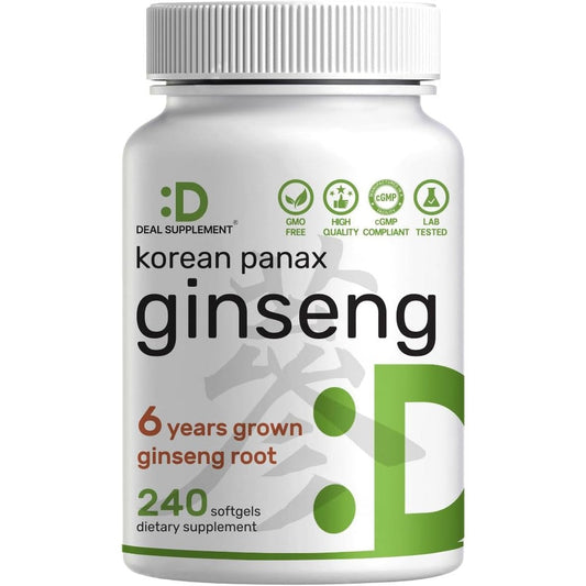Deal Supplement Korean Red Panax Ginseng bottle front view