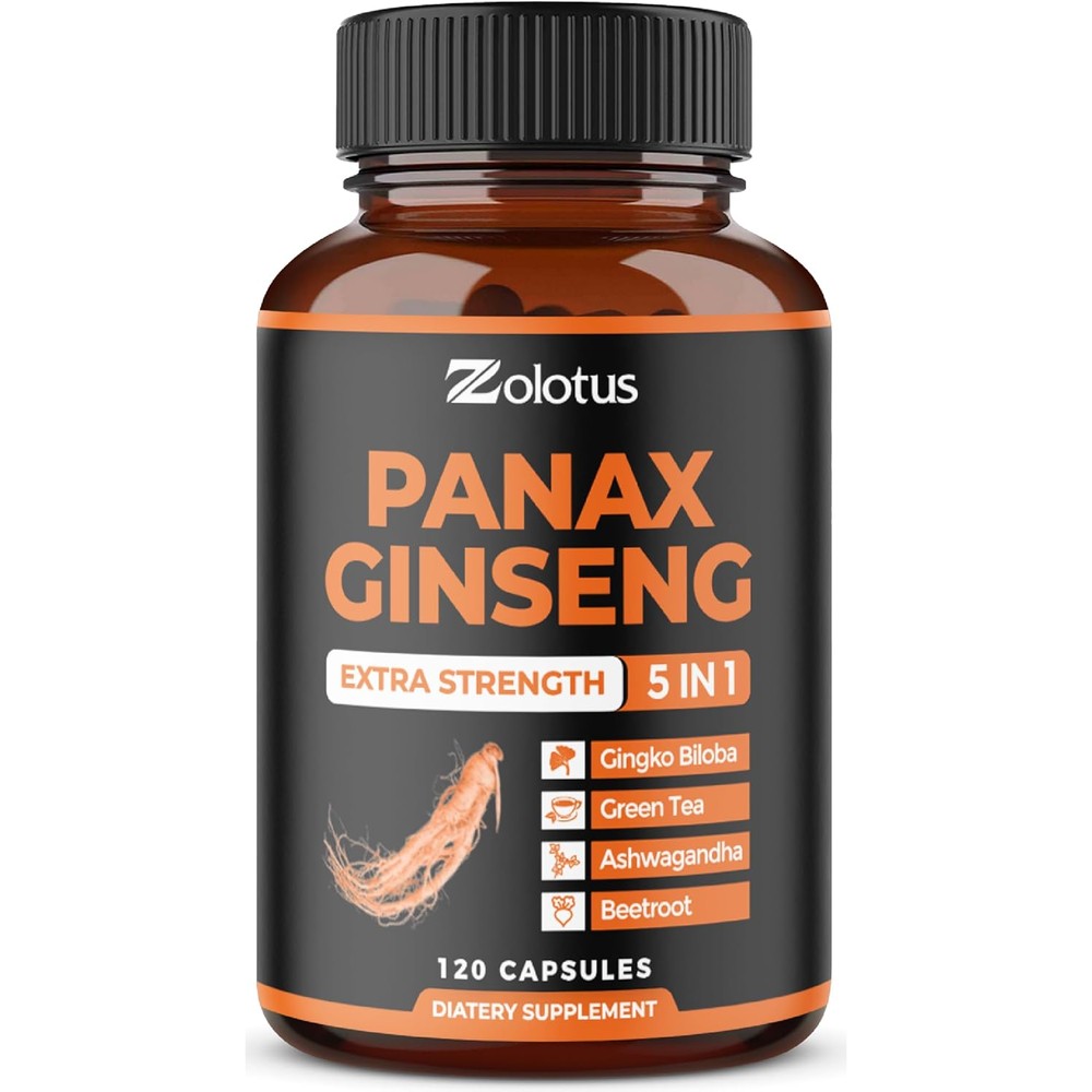 Zolotus Korean Red Panax Ginseng and Ginkgo Biloba front view