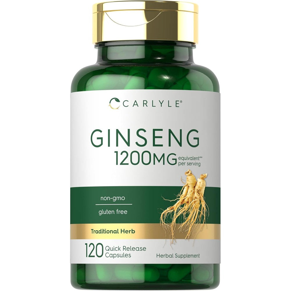 Carlyle American Ginseng Extract 120 Capsules bottle front view