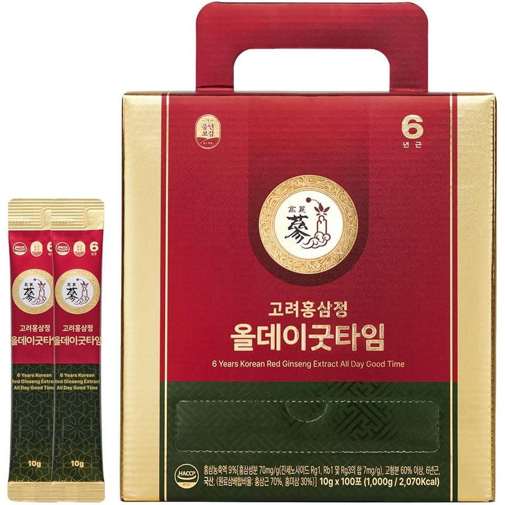 Pnbg Red Ginseng Immune Shot front view of 100 stick box