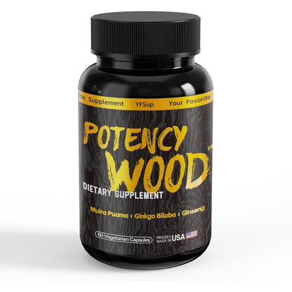 Potency Wood Herbal Supplement 60 capsules front view