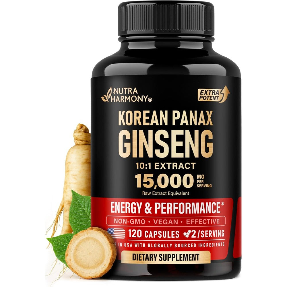 NutraHarmony Panax Ginseng 15000mg bottle front view