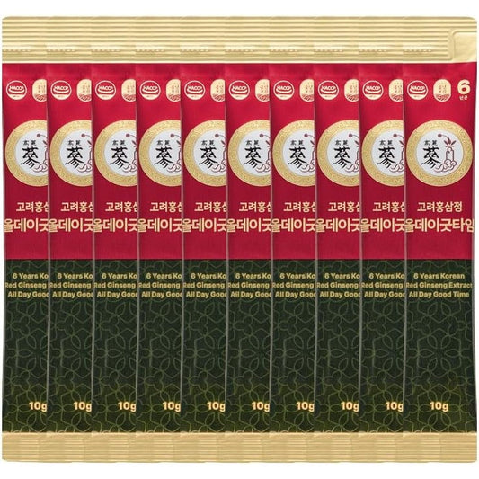 PNBG 6 Year Korean Red Ginseng liquid sticks front packaging