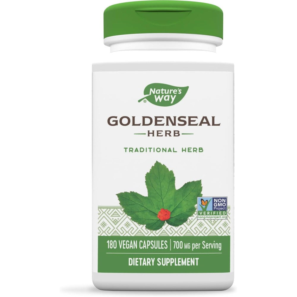 Nature's Way Goldenseal Herbs 180 Capsules front view immune supplement India