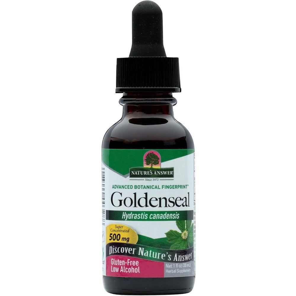 Nature's Answer Goldenseal Root liquid extract bottle front view for premium authentic USA wellness imported supplements online India.