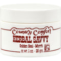 Country Comfort Herbal Savvy Goldenseal and Myrrh Natural Ointment 1 Ounce jar front view showing packaging label