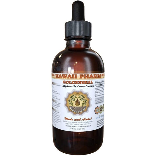Hawaii Pharm Goldenseal Liquid Extract 120ml front bottle view for immune support supplement