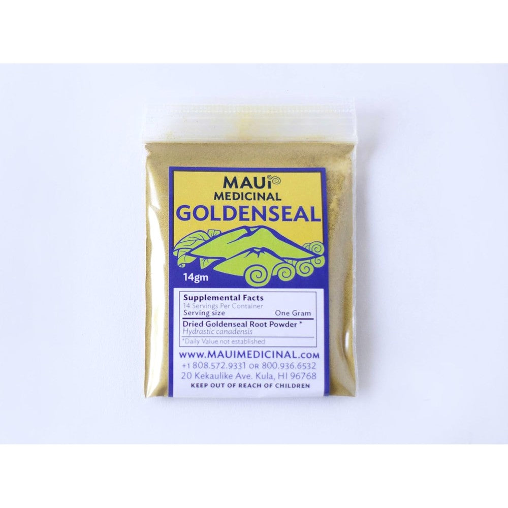 Maui Medicinal Herbs Goldenseal Root Powder front view packaging
