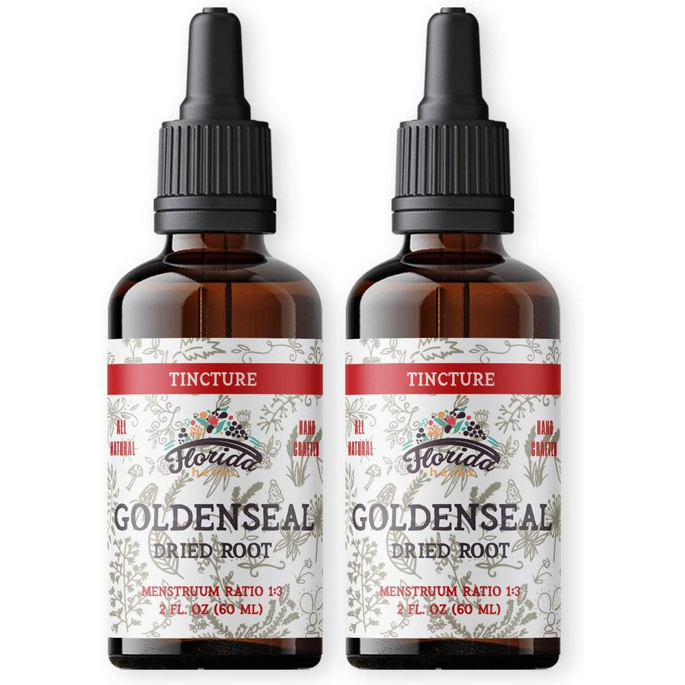 Florida Herbs Goldenseal Root Tincture two fluid ounce bottle front view premium herbal extract drop.