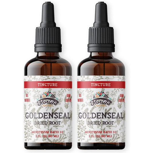 Florida Herbs Goldenseal Root Tincture two fluid ounce bottle front view premium herbal extract drop.
