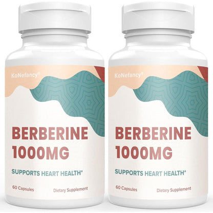 KoNefancy Berberine HCL 1000mg with Silymarin Milk Thistle 120 vegan capsules front view bottle