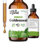 Wild And Organic Goldenseal Root Tincture front view bottle