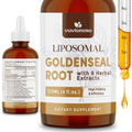 HERBILO Vuvionoso Goldenseal Root Extract front view bottle showing 3000mg immune support supplement labels.