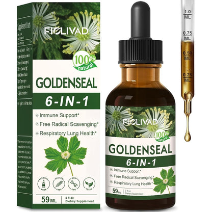 Fiolivad Goldenseal Root Extract Liquid Drops front view bottle for natural immune support