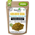 Naturfi Organic Goldenseal Root Powder front pouch view showing USDA organic seal