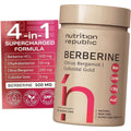 Nutrition Republic Berberine Supplement 500mg front view showing authentic USA imported metabolic support bottle.