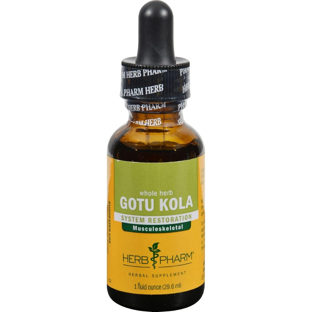 Herb Pharm Gotu Kola Liquid Herbal Extract 1 Fluid Ounce bottle front view