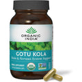 Organic India Gotu Kola 90 capsules front view bottle for brain health