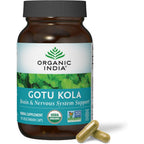 Organic India Gotu Kola 90 capsules front view bottle for brain health