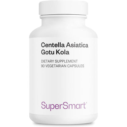 Supersmart Centella Asiatica 180mg 90 vegetarian capsules bottle front view