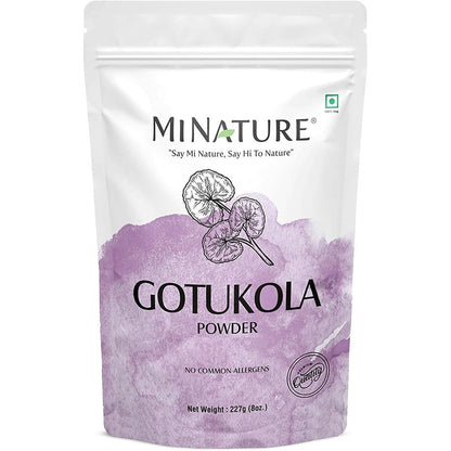 Mi Nature Gotu Kola Powder front view of authentic pouch packaging