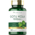 Carlyle Gotu Kola 180 Capsules front view bottle showing 1500mg herbal supplement labels