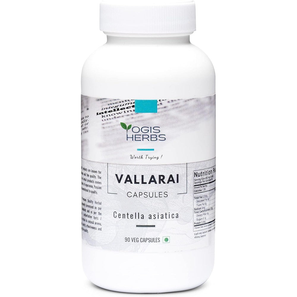 Yogis Herbs Vallarai Capsules front view cognitive support supplement