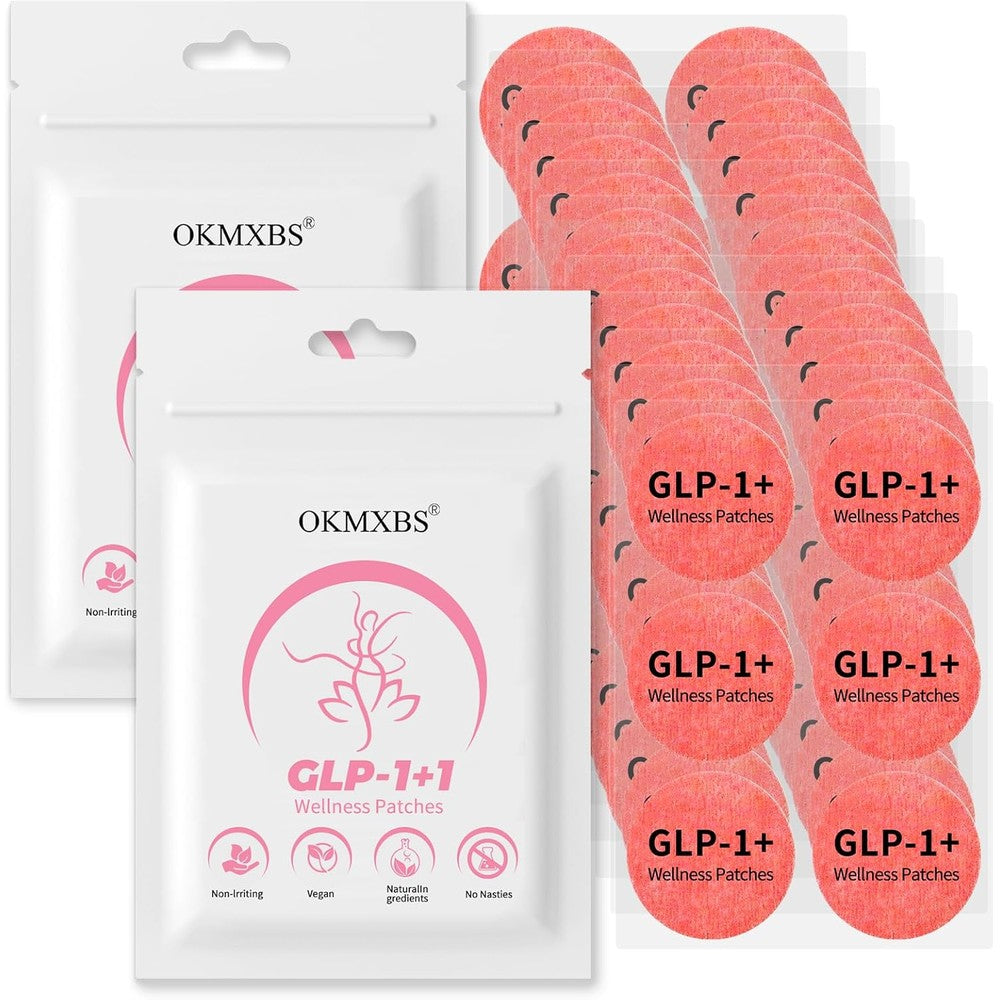 OKMXBS GLP-1 Support Wellness Skin Patches front view showing the packaging box.