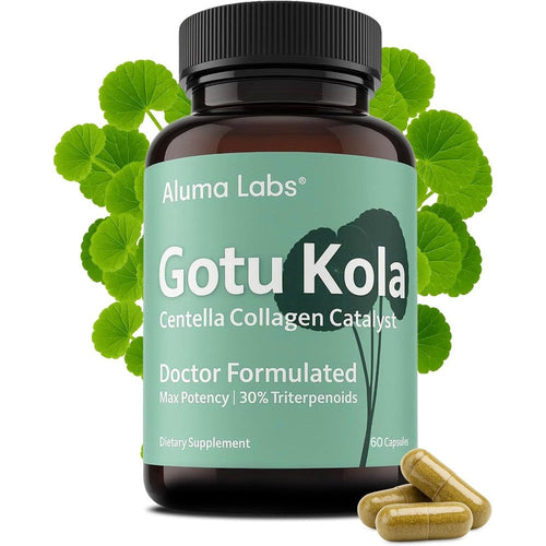 Aluma Labs Gotu Kola Capsules front view premium dietary supplement for skin health
