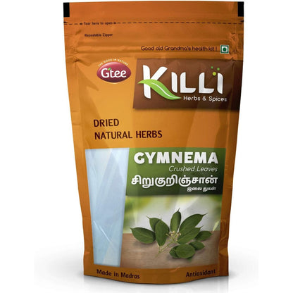 KILLI Gymnema Sylvestre Gurmar Leaves Crushed 100g front view packaging