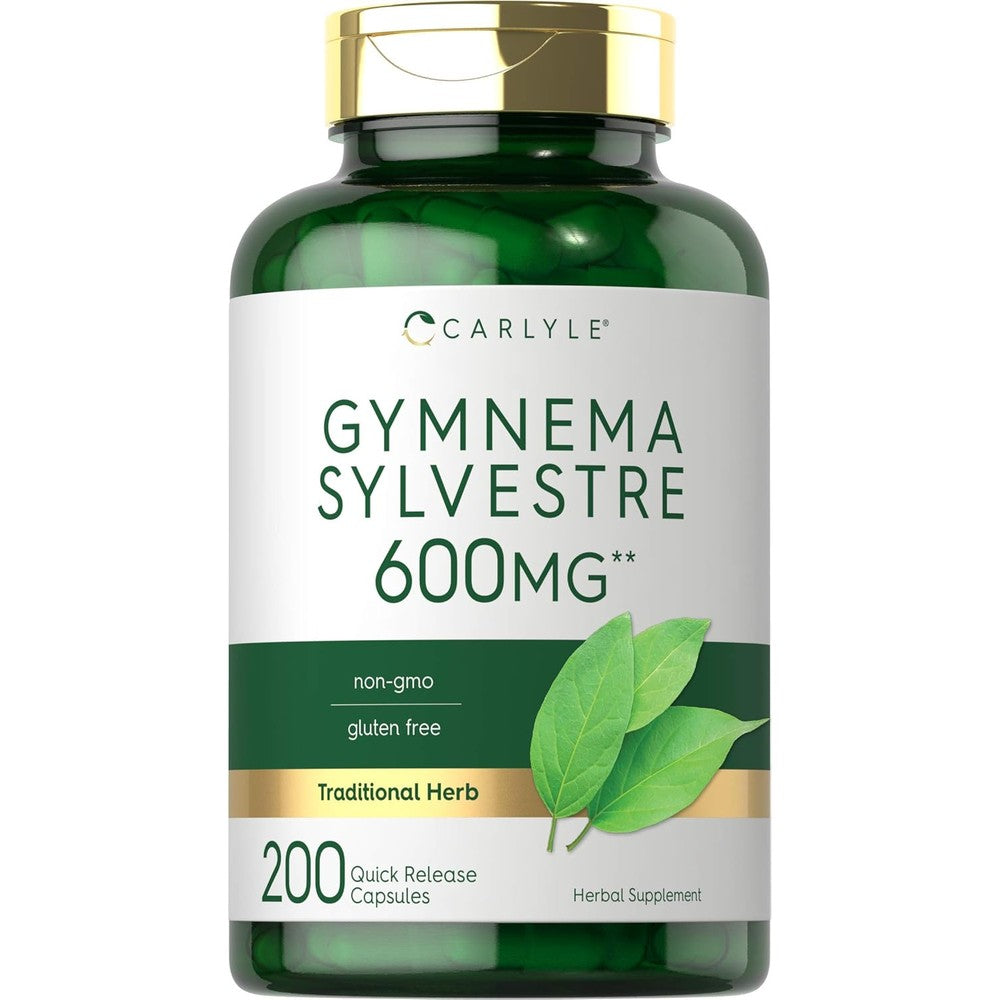 Carlyle Gymnema Sylvestre 200 capsules front view packaging bottle for blood sugar support