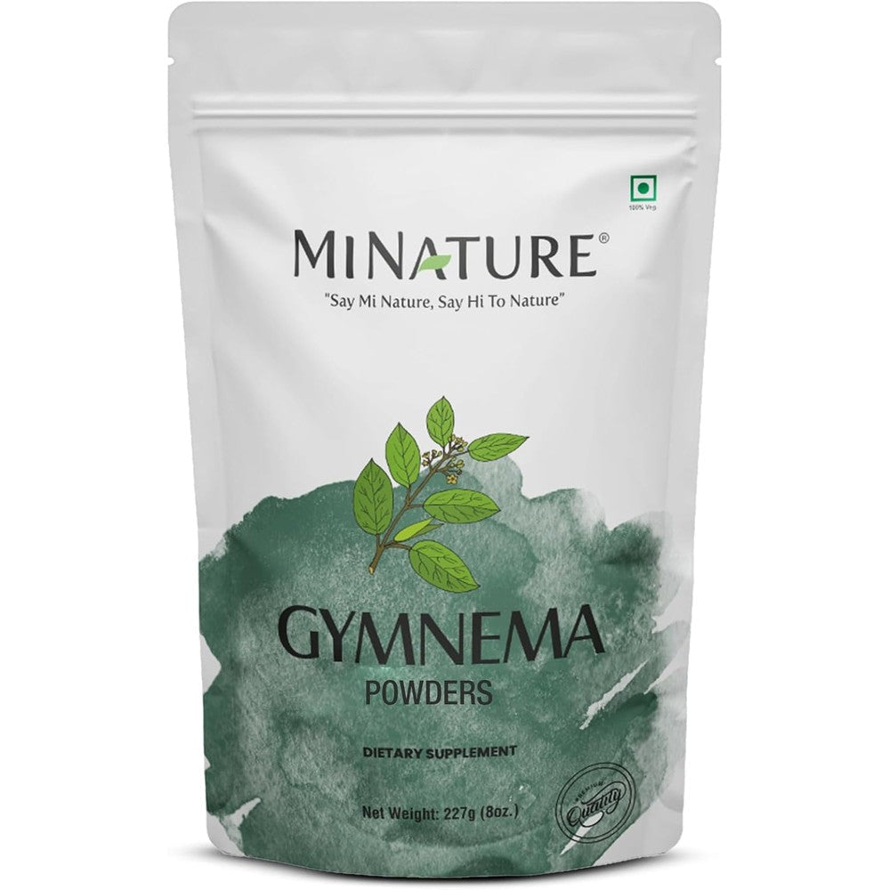 Mi Nature Organic Gymnema Powder 227 Grams front view package for sugar management.
