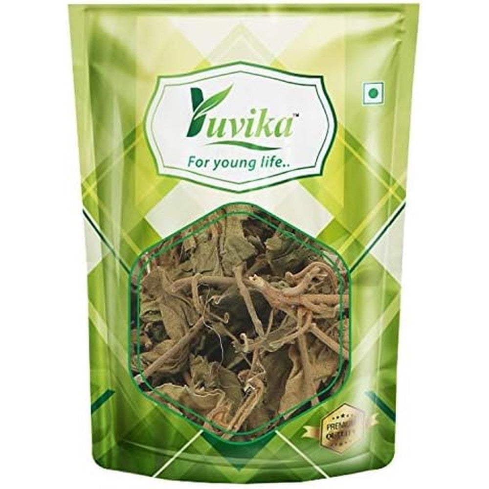 Yuvika Gurmar Gymnema Supplement Leaves 200 Grams front packaging view showing raw dried herbs.