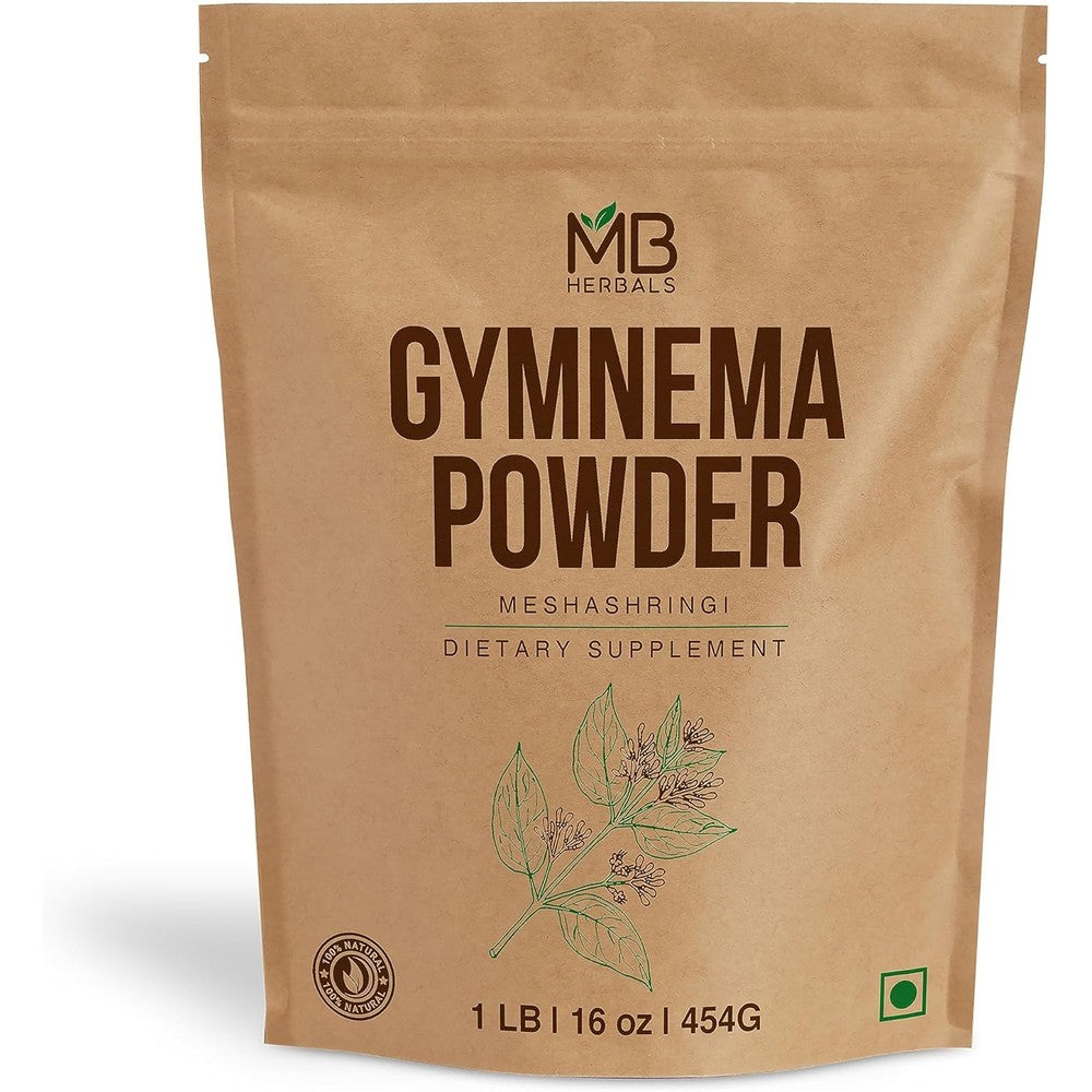 MB Herbals Gymnema Leaf Powder front pouch view authentic herbal supplement