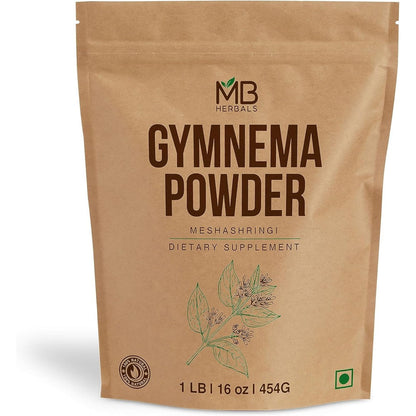 MB Herbals Gymnema Leaf Powder front pouch view authentic herbal supplement