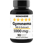 MONOHERB Gymnema Extract 1000 mg bottle front view for blood sugar support