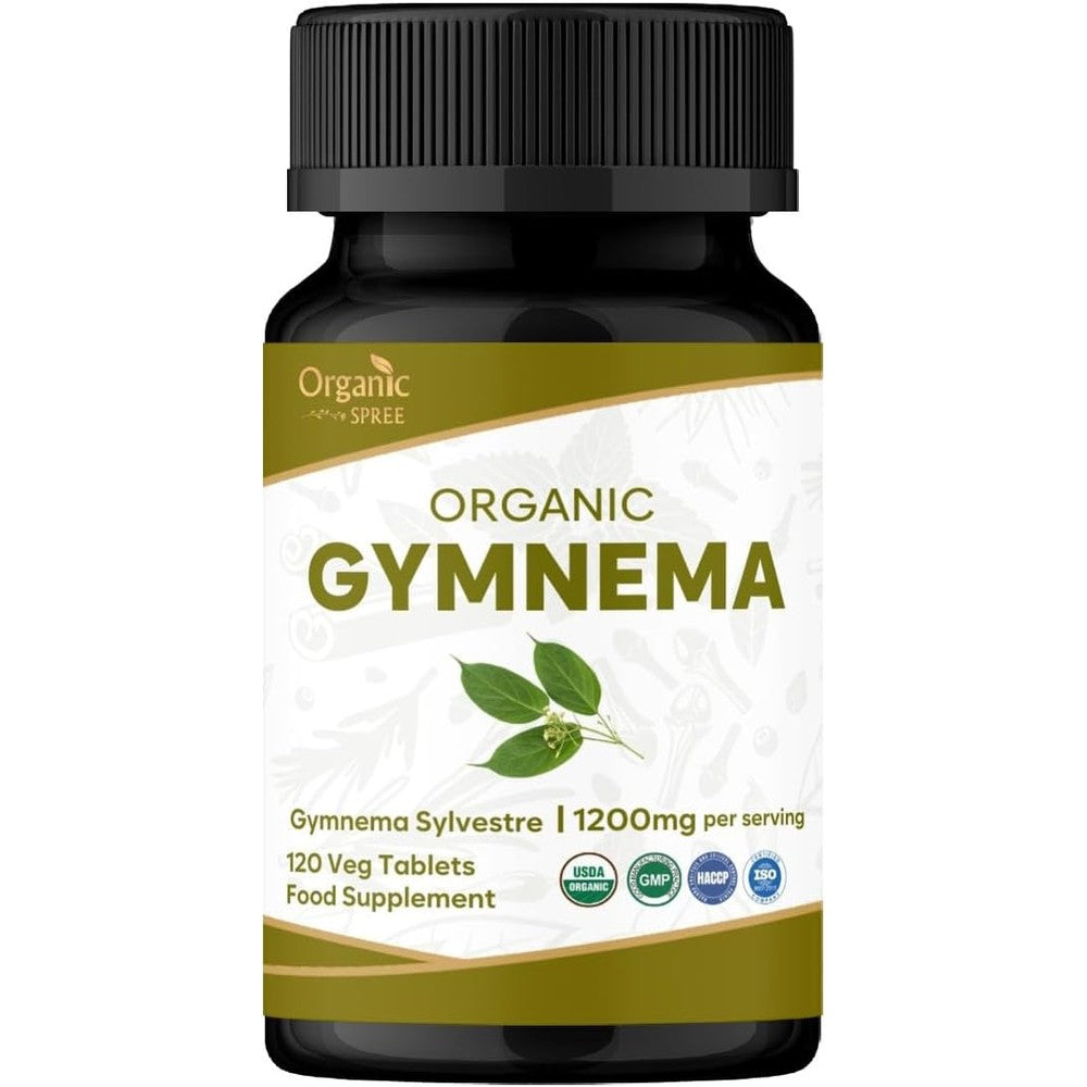 Organic Spree USDA Organic Gymnema Sylvestre 120 Tablets front bottle view