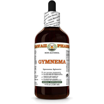 Hawaii Pharm Gymnema Sylvestre Liquid Glycerite front bottle view for sugar craving control