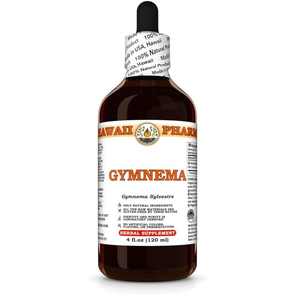 Hawaii Pharm Gymnema Sylvestre liquid extract bottle front view for sugar balance