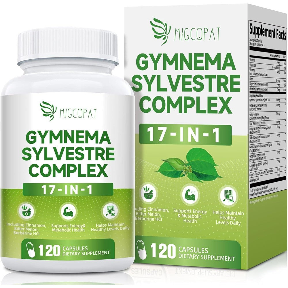 Pure Original Ingredients Migcopat Gymnema Sylvestre complex bottle front view showing capsule count