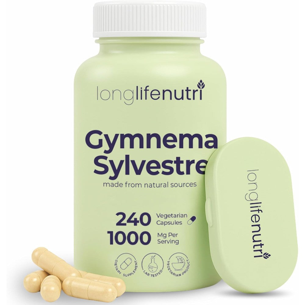 LongLifeNutri organic gymnema sylvestre 1000mg for daily metabolic health