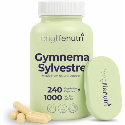 LongLifeNutri organic gymnema sylvestre 1000mg for daily metabolic health