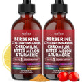 New Age Berberine with Ceylon Cinnamon liquid drops two pack front view