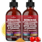 New Age Berberine with Ceylon Cinnamon liquid drops two pack front view
