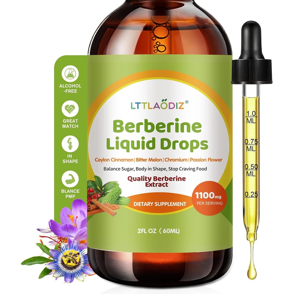 JB Wellness Co LTTLAODIZ liquid berberine drops front view for metabolic health