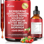VivoNu 14 in 1 GLP1 Berberine and Ceylon Cinnamon Liquid Drops front view for metabolic support