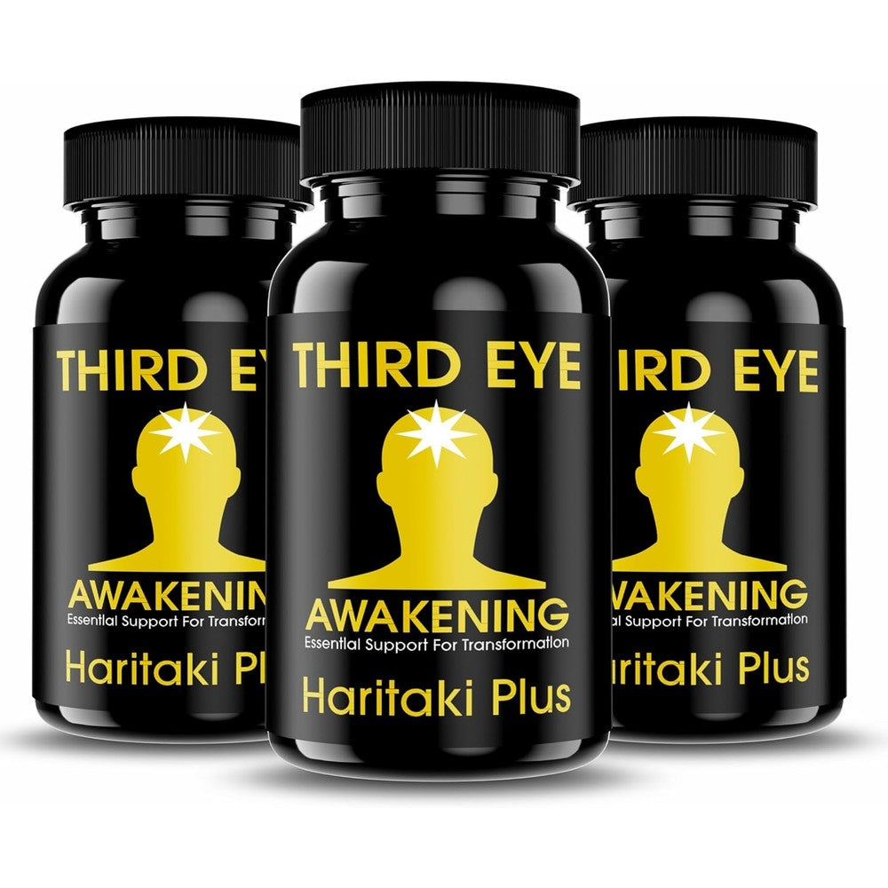 Kailash Herbals Third Eye Awakening Organic Haritaki Capsules front view of bottle