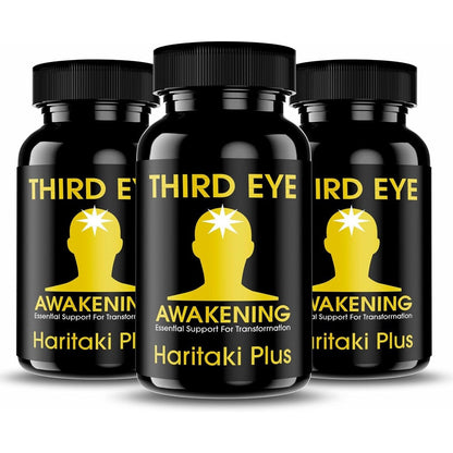 Kailash Herbals Third Eye Awakening Organic Haritaki Capsules front view of bottle